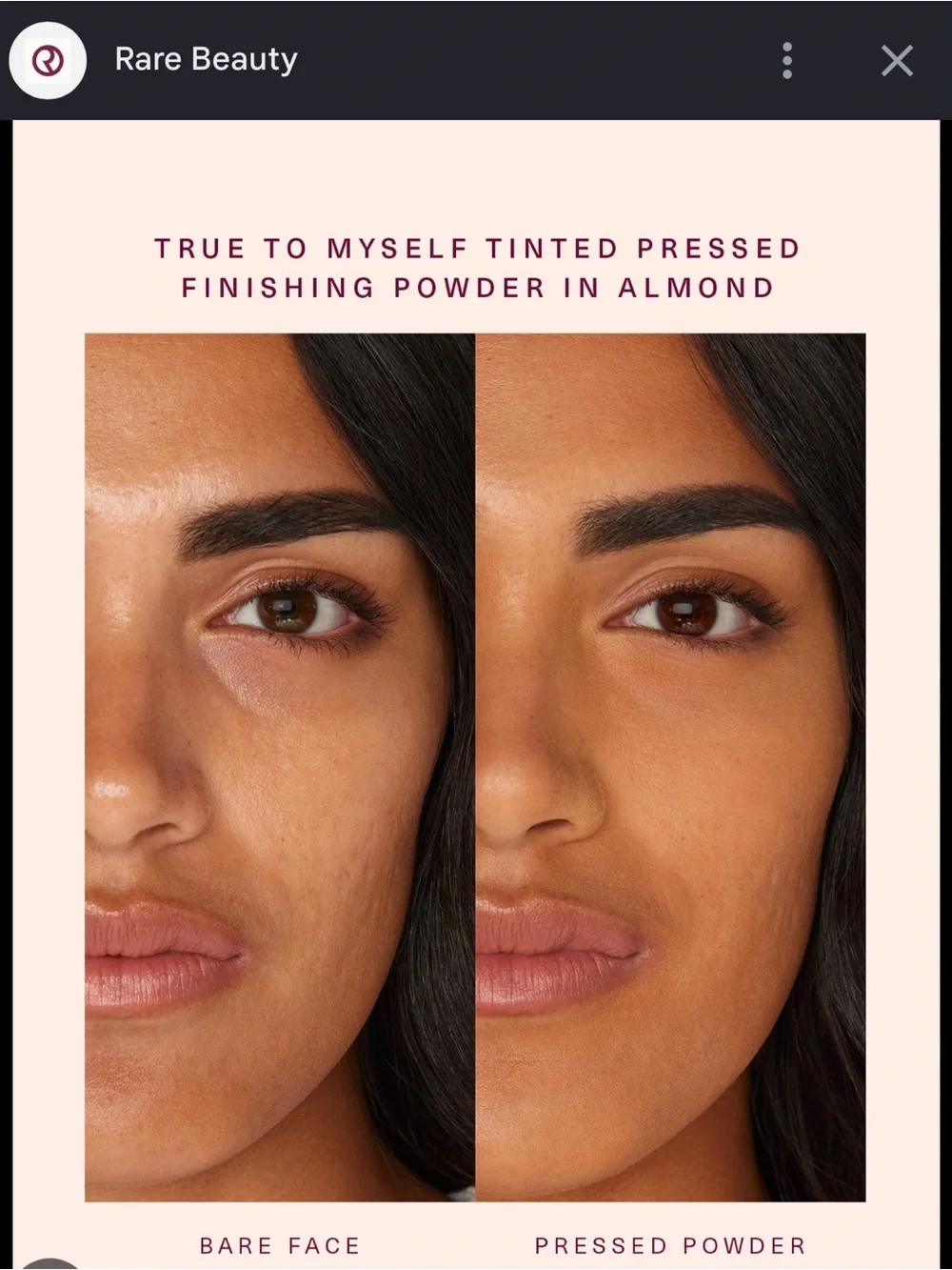 Rare Beauty True to Myself Tinted Pressed Finishing Powder — Almond